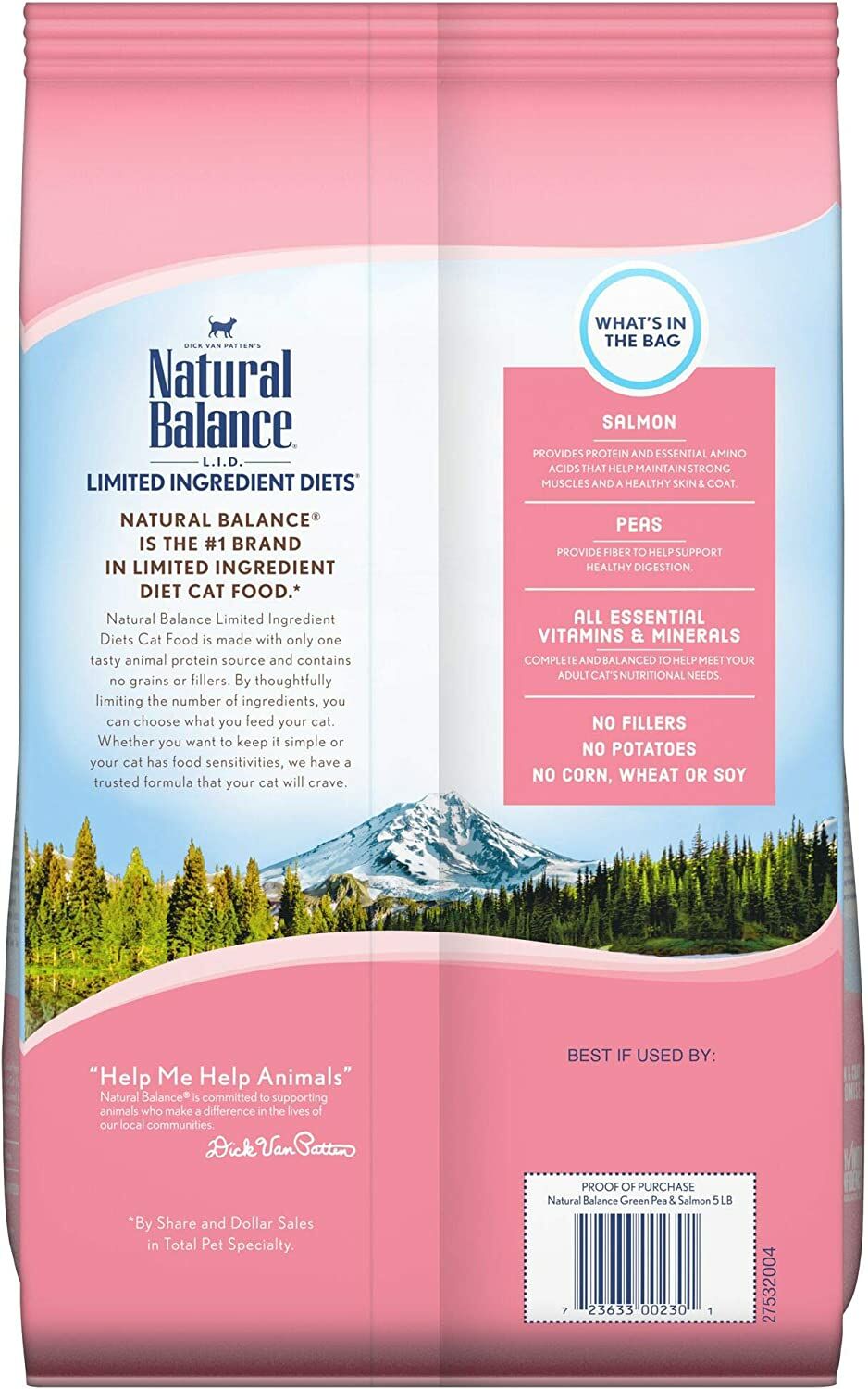 L.I.D. Grain Free Green Pea and Salmon Dry Cat Food, 5-Lb