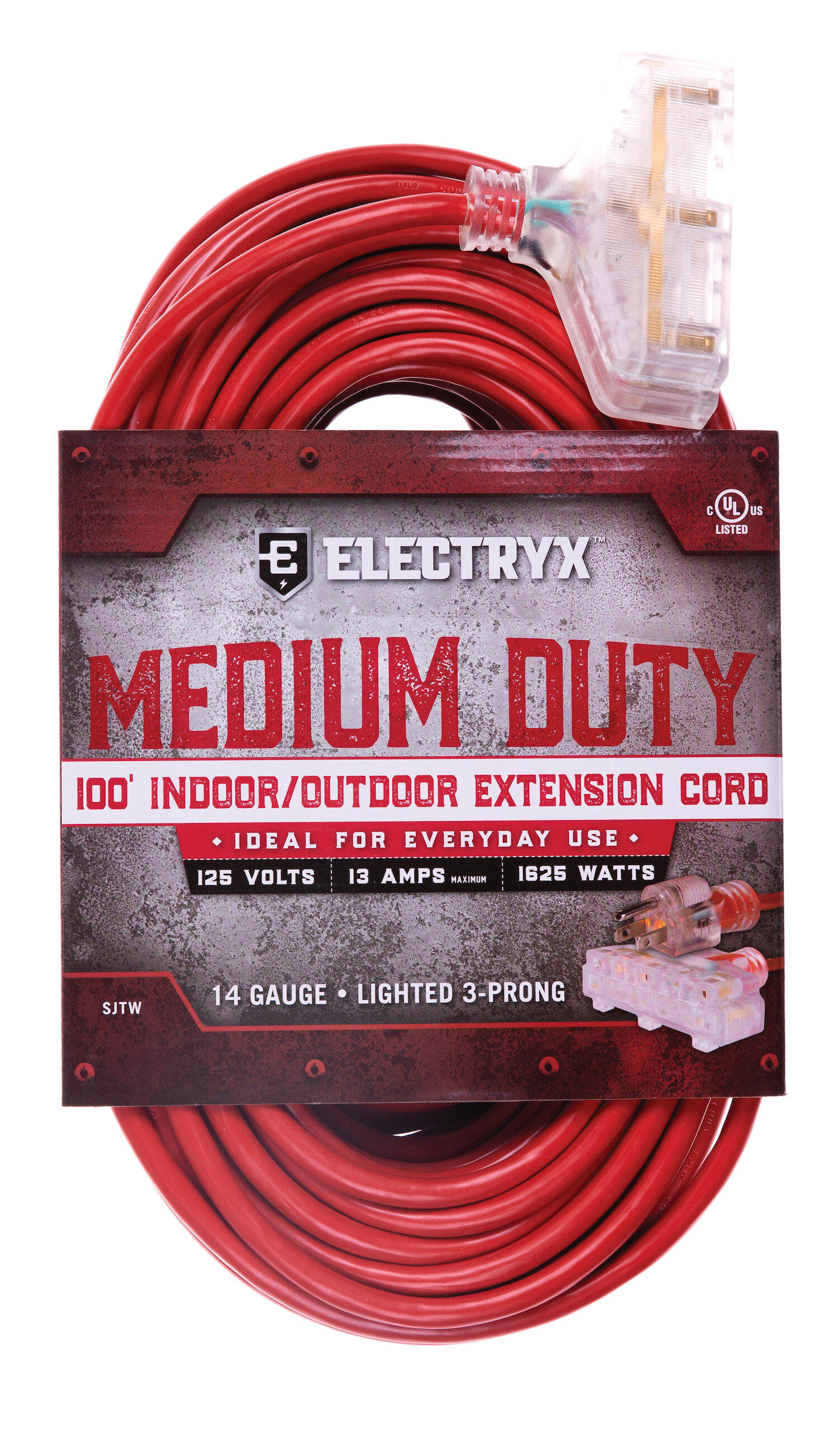 100-Ft 14-Ga Medium Duty Triple Tap Extension Cord