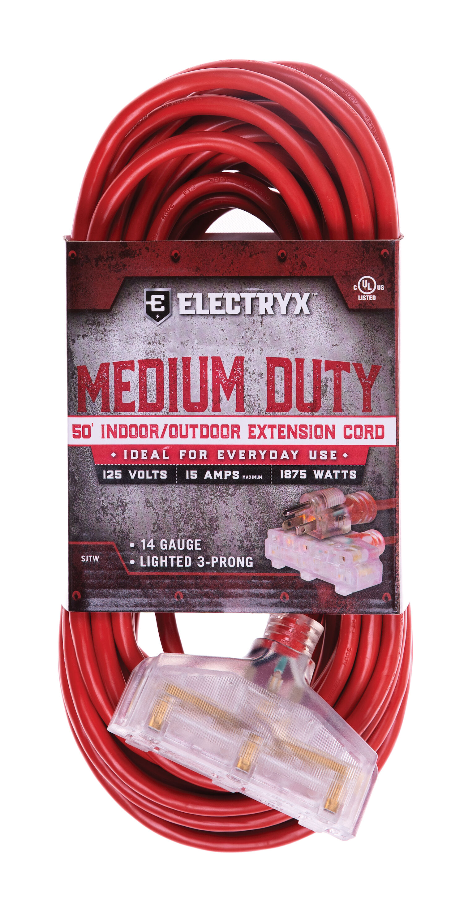 50-Ft 14-Ga Medium Duty Triple Tap Extension Cord
