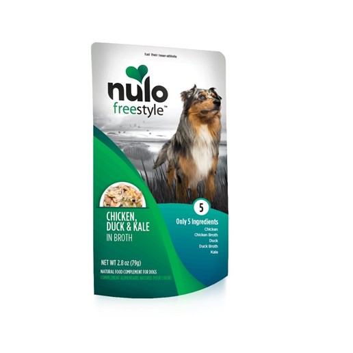Nulo FreeStyle Dog Chicken, Duck, & Kale in Broth, 2.8-Oz Pouch