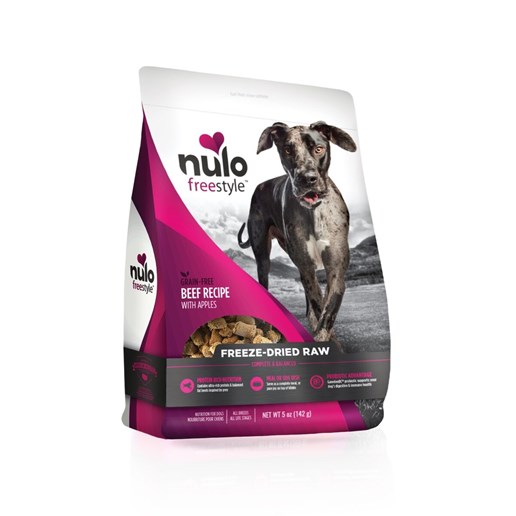 Nulo FreeStyle Dog Freeze-Dried Raw Grain-Free Beef With Apples, 5-Oz Bag