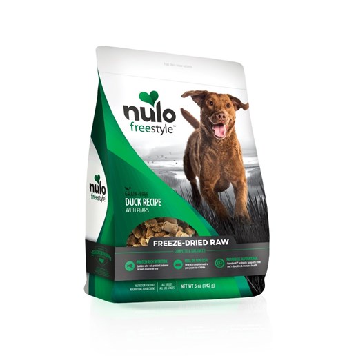 Nulo FreeStyle Dog Freeze-Dried Raw Grain-Free Duck With Pears, 5-Oz Bag