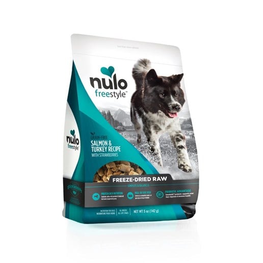 Nulo FreeStyle Dog Freeze-Dried Raw Grain-Free Salmon & Turkey With Strawberries, 5-Oz Bag