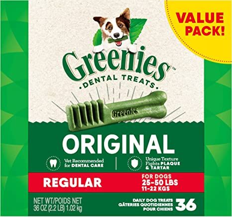 Greenies™ Dental Treats, Original, Regular Dog, 36-Ct