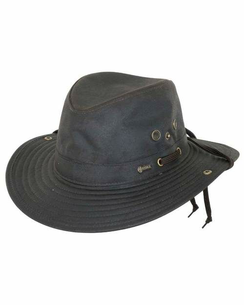 Men's River Guide Oilskin Cowboy Hat in Brown