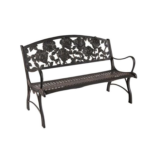 Cast Iron Rose Themed Bench