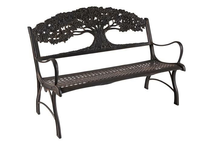 Cast Iron Tree Themed Bench