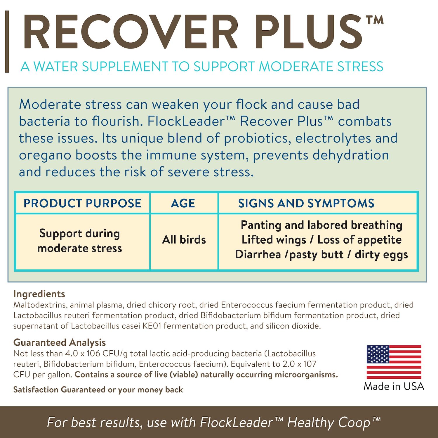 FlockLeader Recover Plus, 8-Oz