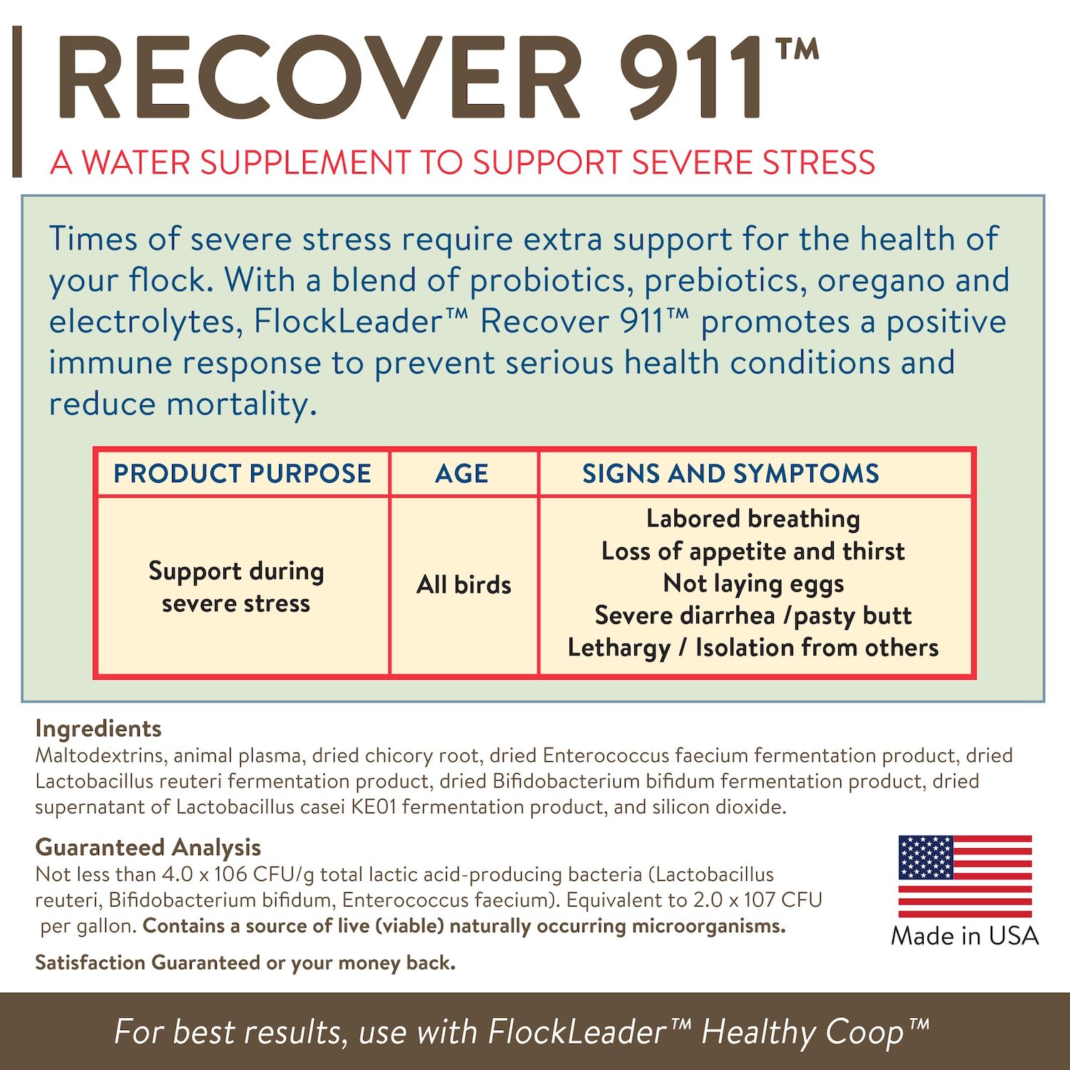 FlockLeader Recover 911, 8-Oz