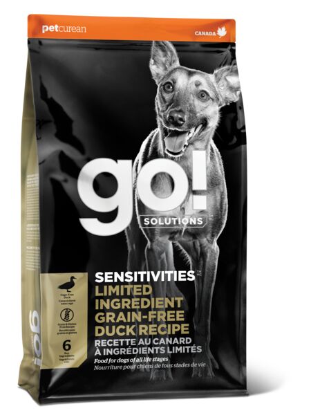 go! Solutions Sensitivities Limited Ingredient Grain Free Duck Recipe Dry Dog Food, 22-Lb Bag