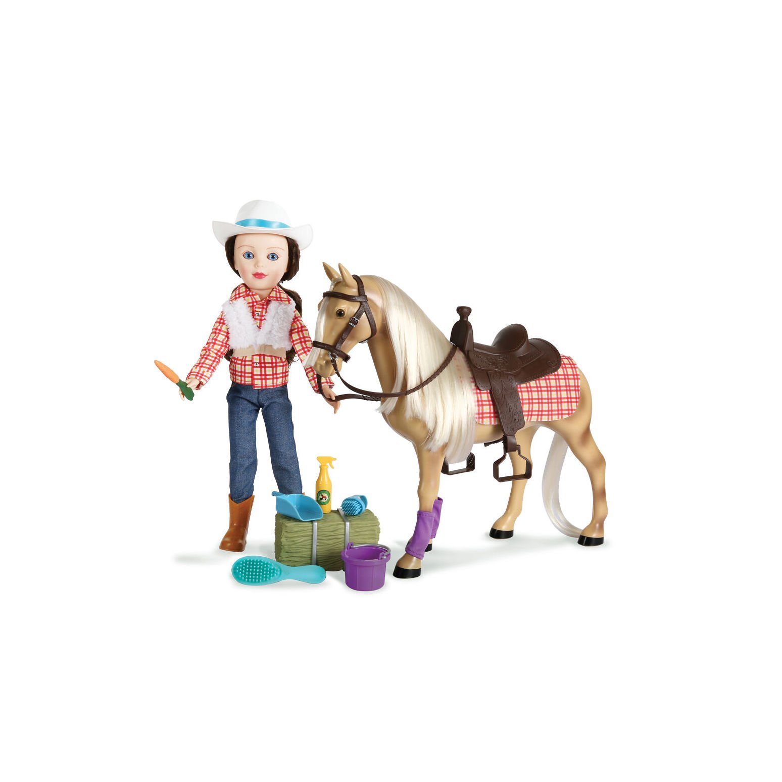 16-In Doll Horse Playset Coastal Farm Paradise Kids C-A-L