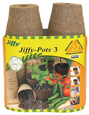 3-In Round Peat Pot, 22-Pk