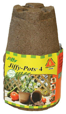 4-In Peat Pot, 6-Pk