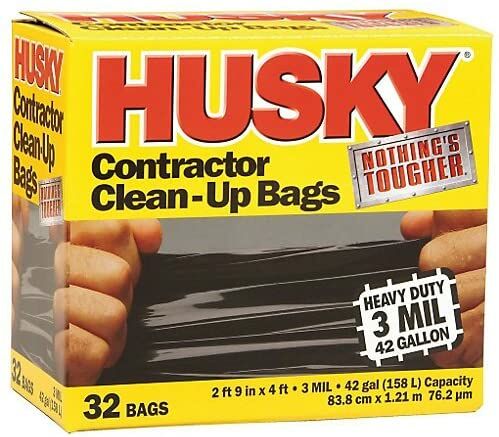 42-Gal True Tie Contractor Clean Up Trash Bags, 32-Ct