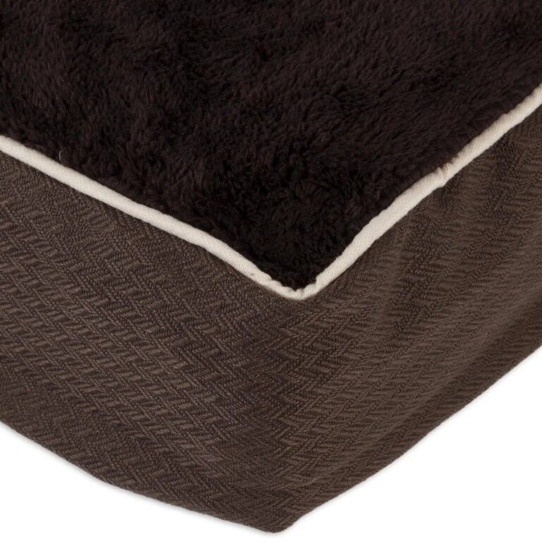 Petmate Aspen Pet Double Orthopedic Plush/Jacquard Dog Bed Assorted Colors, 36-In x 48-In