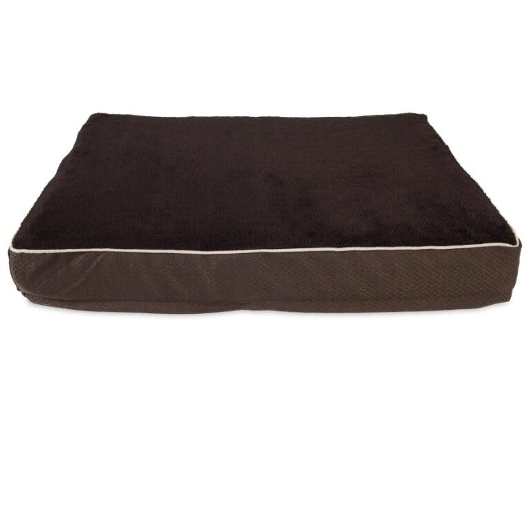 Petmate Aspen Pet Double Orthopedic Plush/Jacquard Dog Bed Assorted Colors, 36-In x 48-In