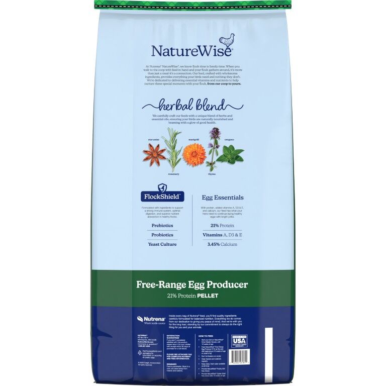 Nutrena NatureWise Free-Range Egg Producer 21% Layer Feed, 50-Lb