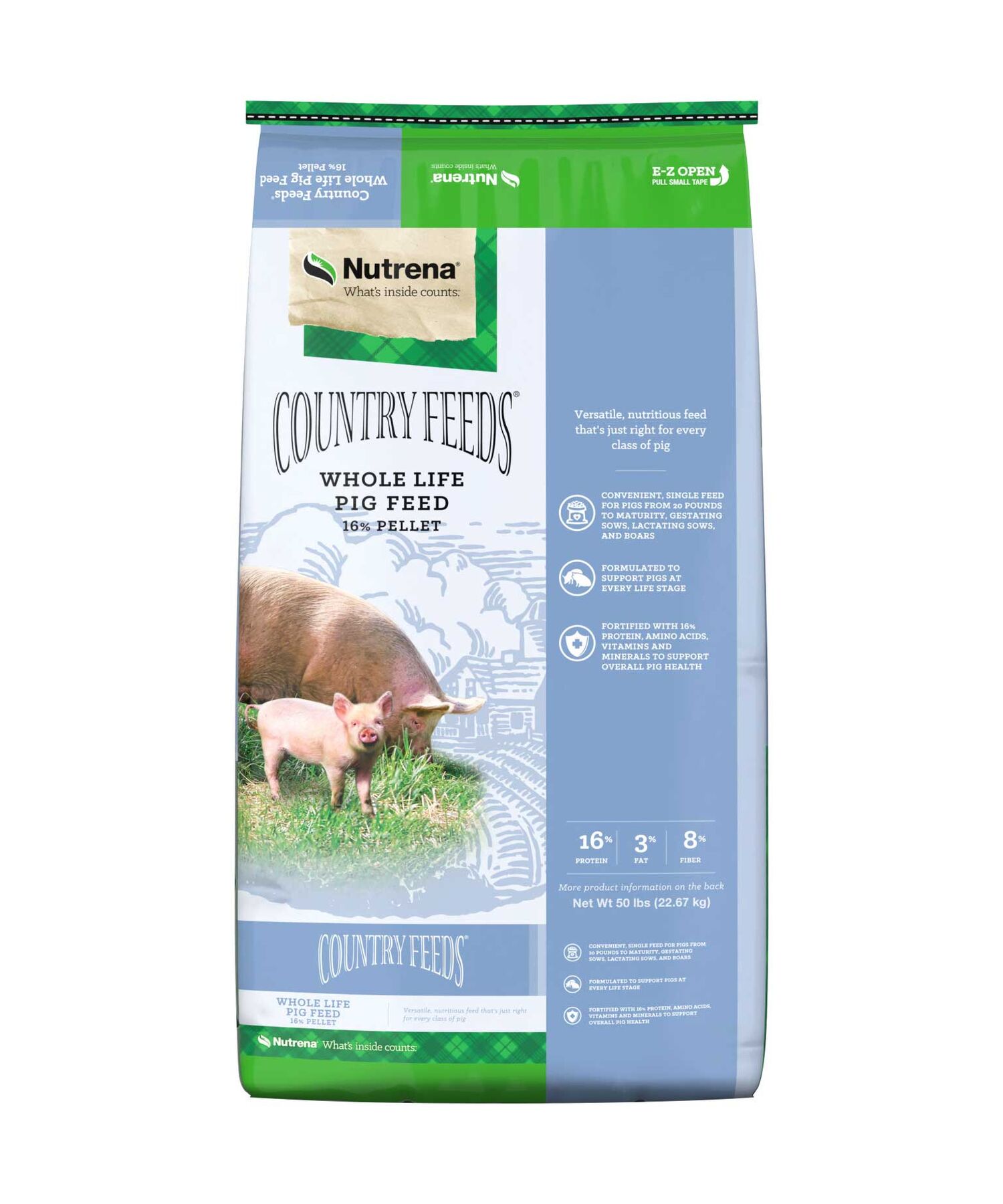Nutrena Country Feeds Whole Life Pig Feed, 50-Lb