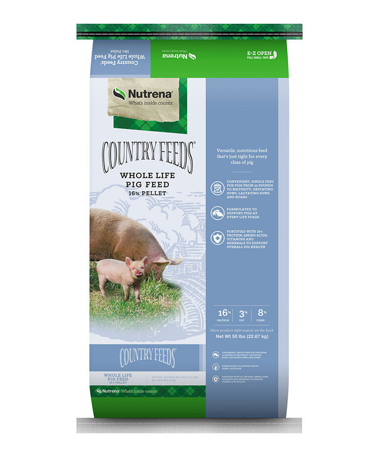 Nutrena Country Feeds Whole Life Pig Feed, 50-Lb