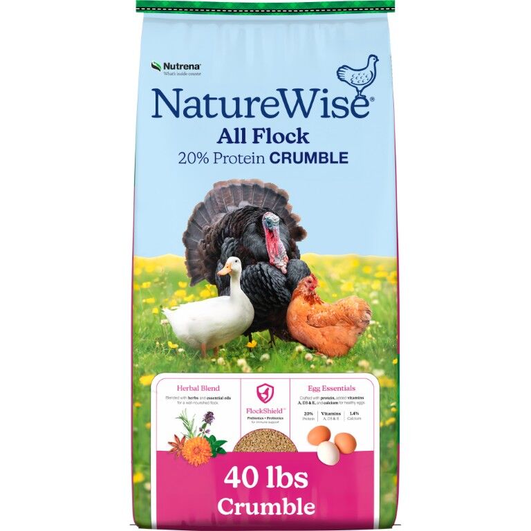 Nutrena NatureWise All Flock 20% Protein Crumble, 40-Lb