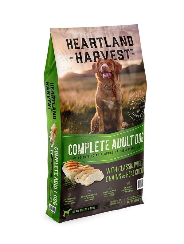 Heartland Harvest Complete Adult Dog with Classic Whole Grains & Real Chicken, 40-Lb
