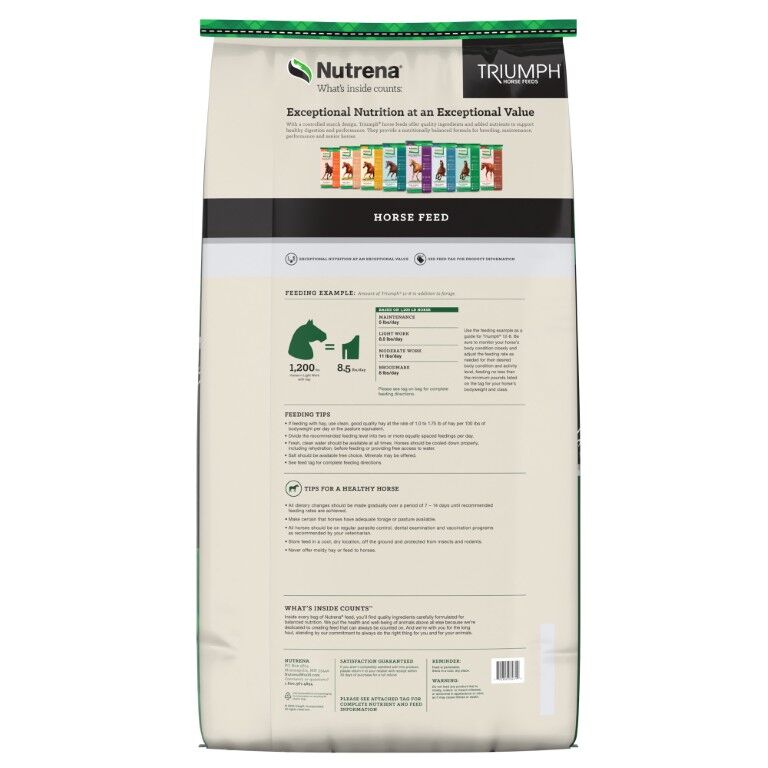 Nutrena Triumph 12-8 Horse Pellet, 50-Lb