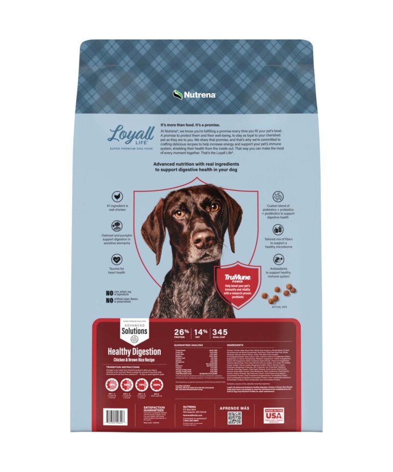 Nutrena Loyall Life Advanced Solutions Healthy Digestion Chicken & Brown Rice Dog Food, 30-Lb