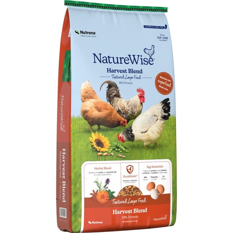 Nutrena NatureWise Harvest Blend 18% Textured Layer Feed, 40-Lb