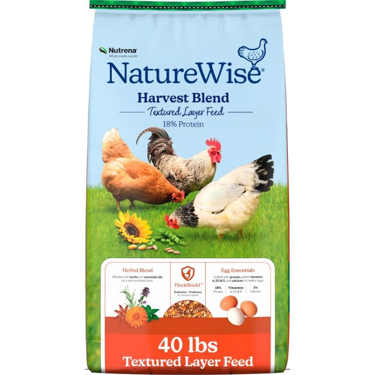 Nutrena NatureWise Harvest Blend 18% Textured Layer Feed, 40-Lb