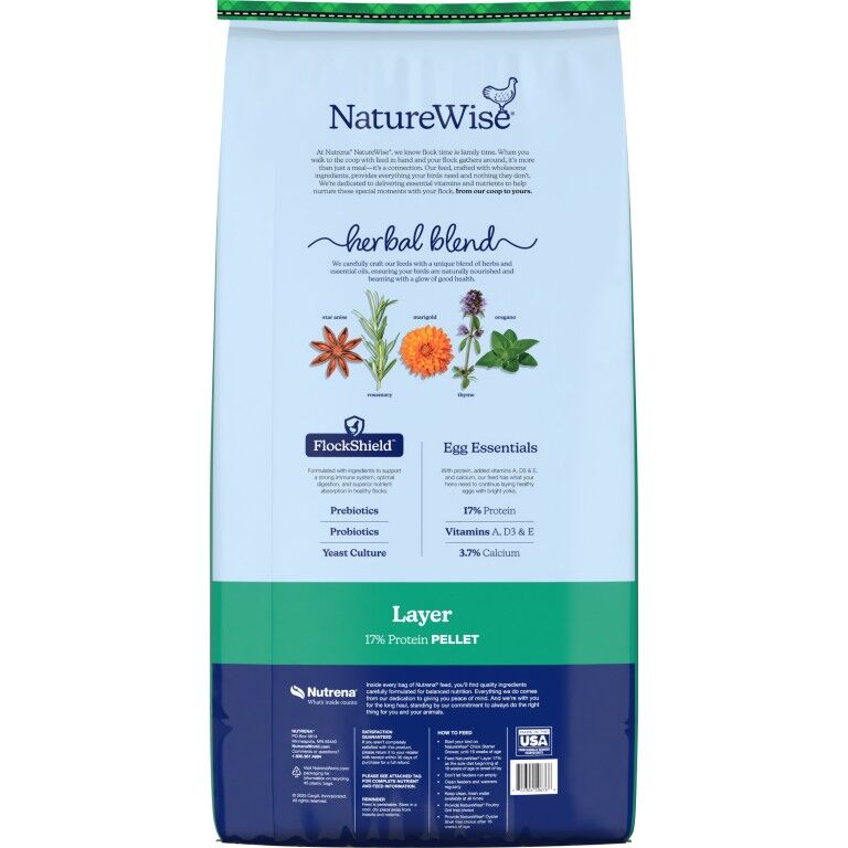 Nutrena NatureWise Layer 17% Protein Pellet, 40-Lb