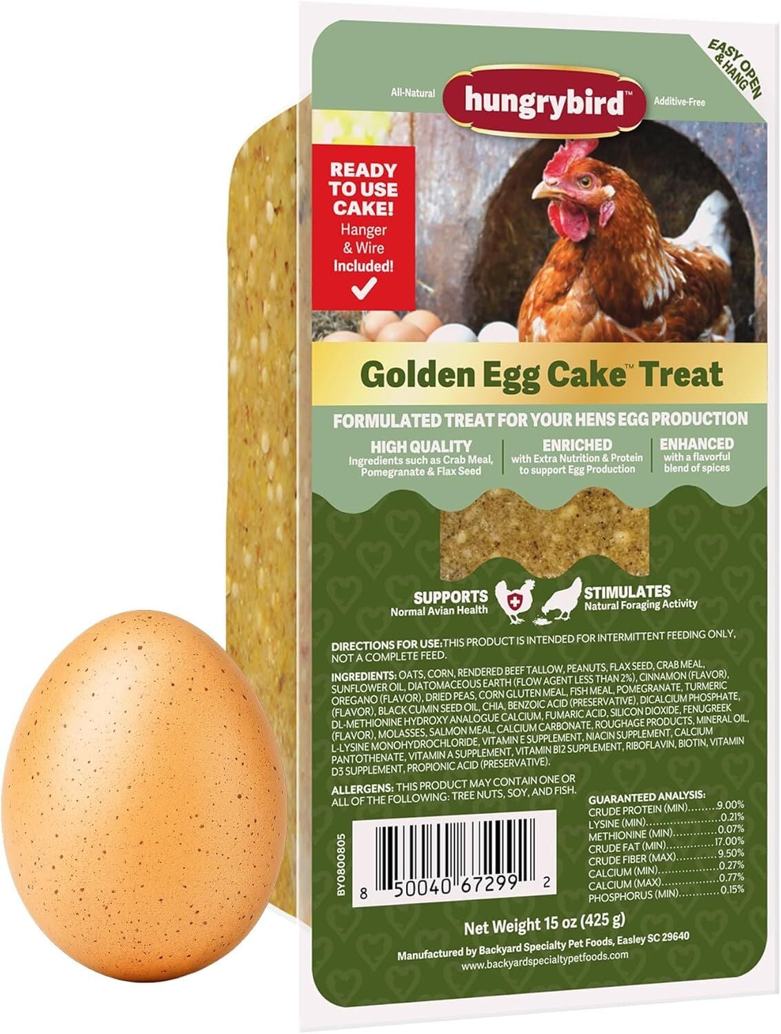 Hungrybird Golden Egg Cake Treat, 15 oz.