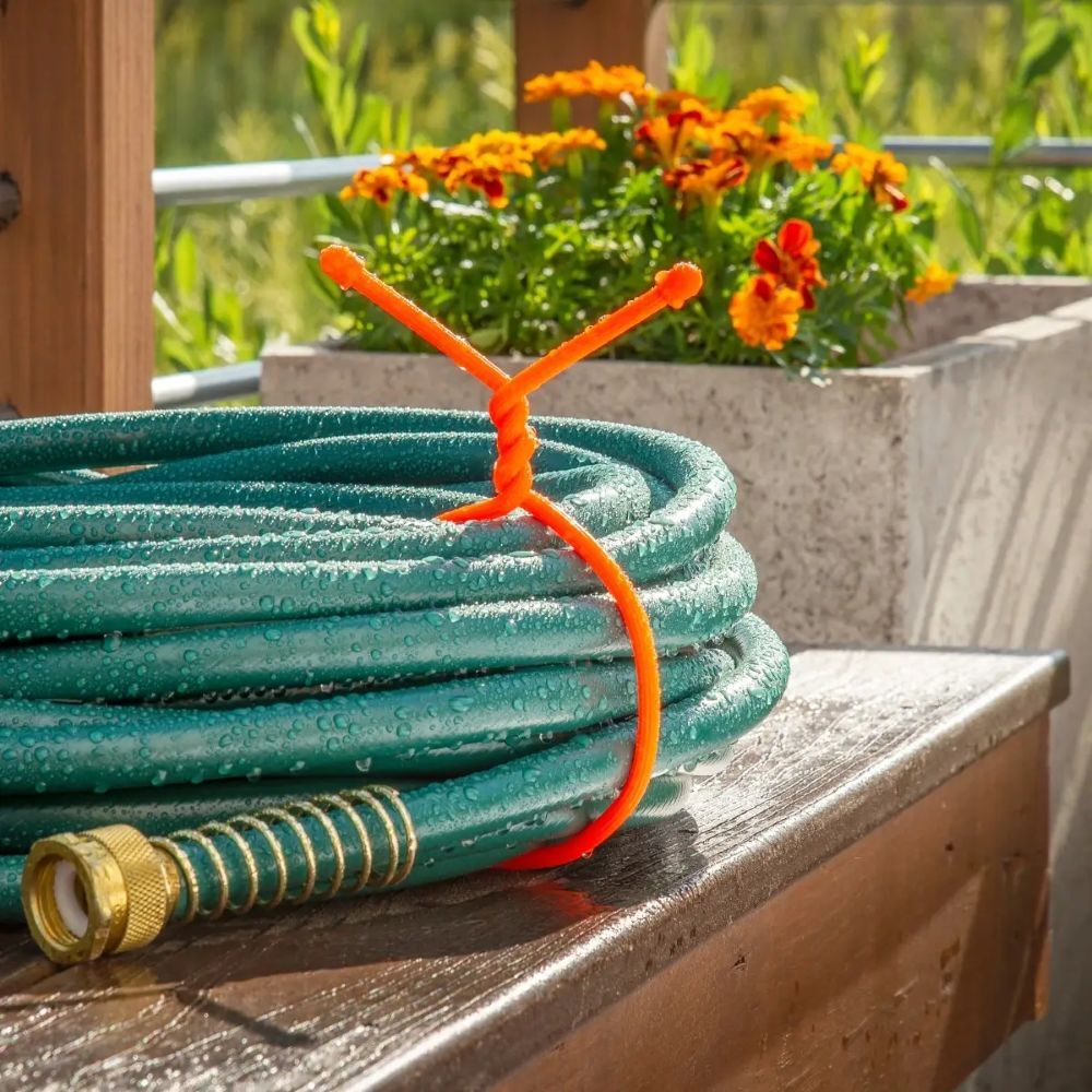 Nite Ize Orange Gear Tie Original Reusable Rubber Twist Tie, 18-In, 2-Pk