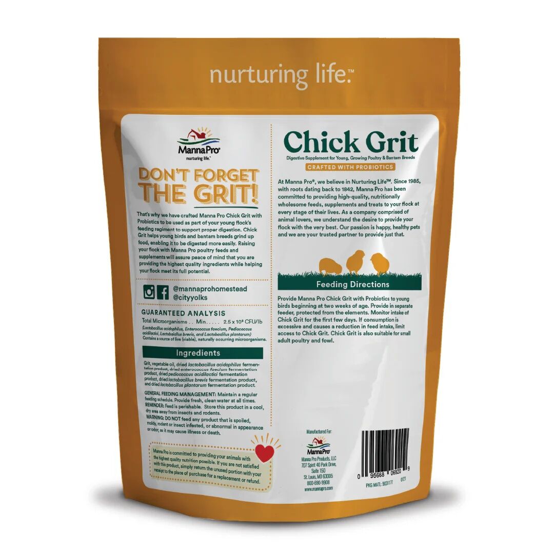 Manna Pro Chick Grit With Probiotics, 5-Lb