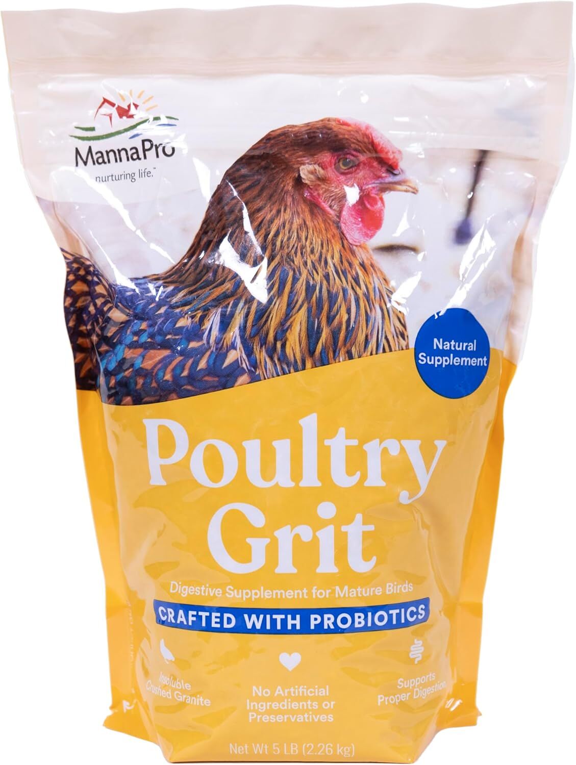 Manna Pro Poultry Grit With Probiotics, 5-Lb
