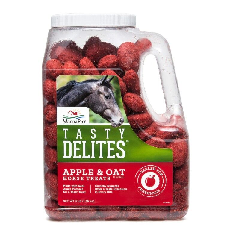 Manna Pro Tasty Delites Apple & Oat Horse Treats, 3-Lb