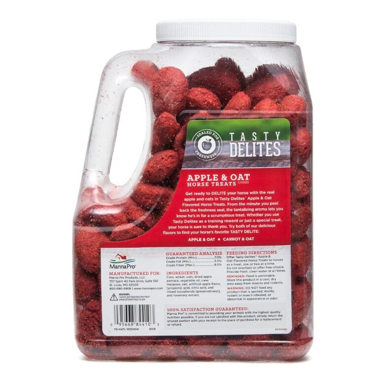 Manna Pro Tasty Delites Apple & Oat Horse Treats, 3-Lb