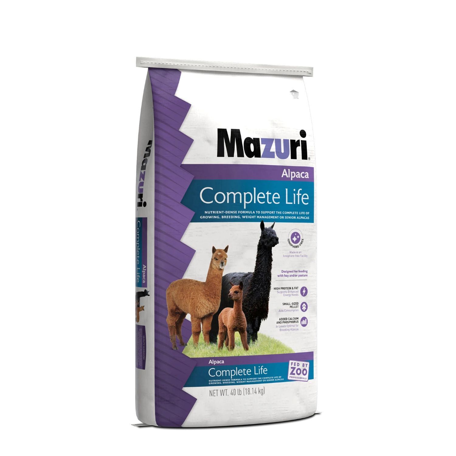Mazuri Alpaca Complete Life Feed, 40-Lb