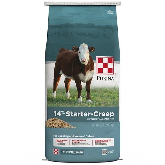 Purina 14% Cattle Starter/Creep Feed, 50-Lb
