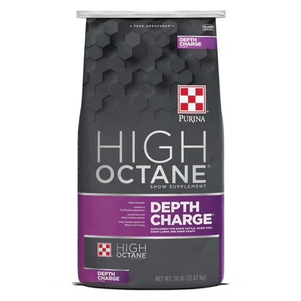 Purina High Octane Depth Charge Show Animal Supplement, 50-Lb