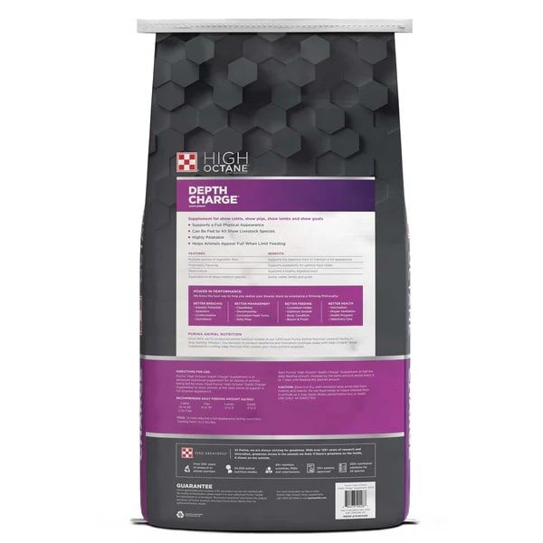 Purina High Octane Depth Charge Show Animal Supplement, 50-Lb