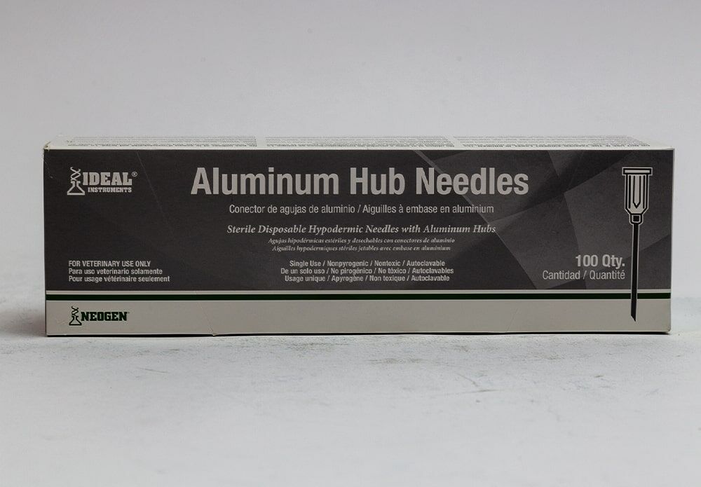 Ideal Aluminum Hub Needle, 14G X 1-In