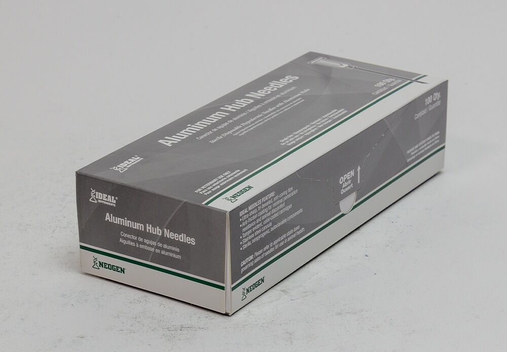 Neogen Ideal Aluminum Hub Needle, 16G x 3/4-In, 100-Pk