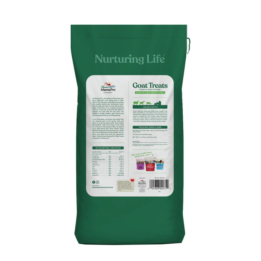 Manna Pro Goat Treats Alfalfa & Molasses Flavor, 20-Lb