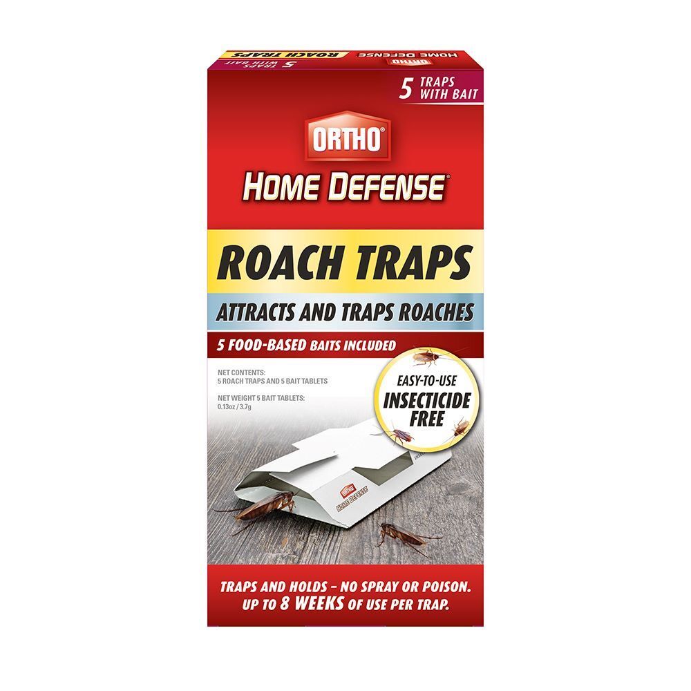 Ortho Home Defense Roach Glue Traps, 5-Pk