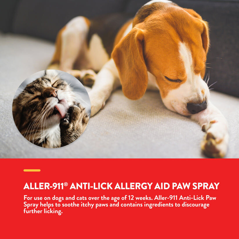 NaturVet Aller-911 Anti-Lick Paw Spray, 8-Oz