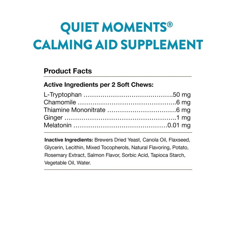 NaturVet Quiet Moments® Cat Calming Aid Soft Chews, 60-Ct