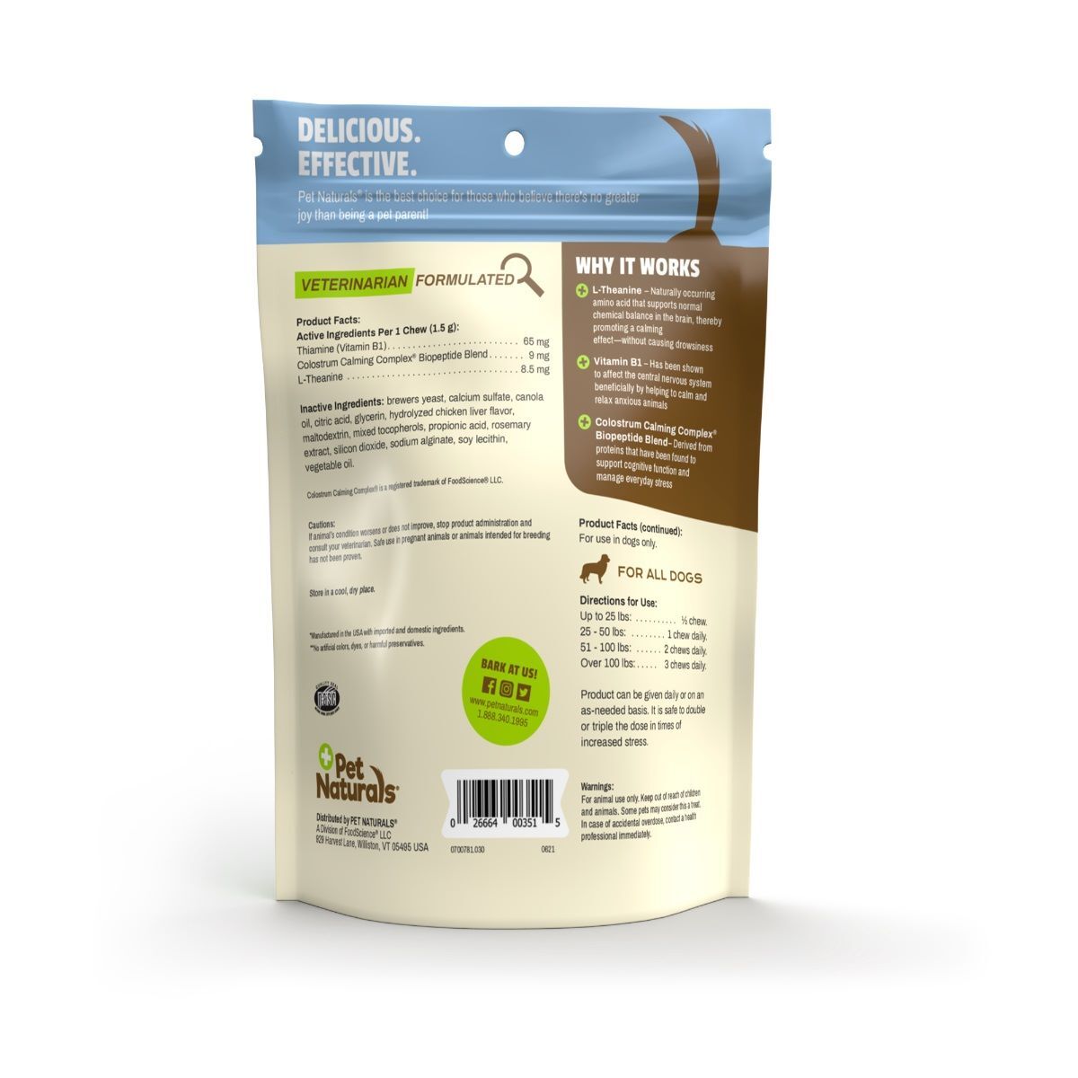 Pet Naturals Calming Dog Chews, 30-Ct