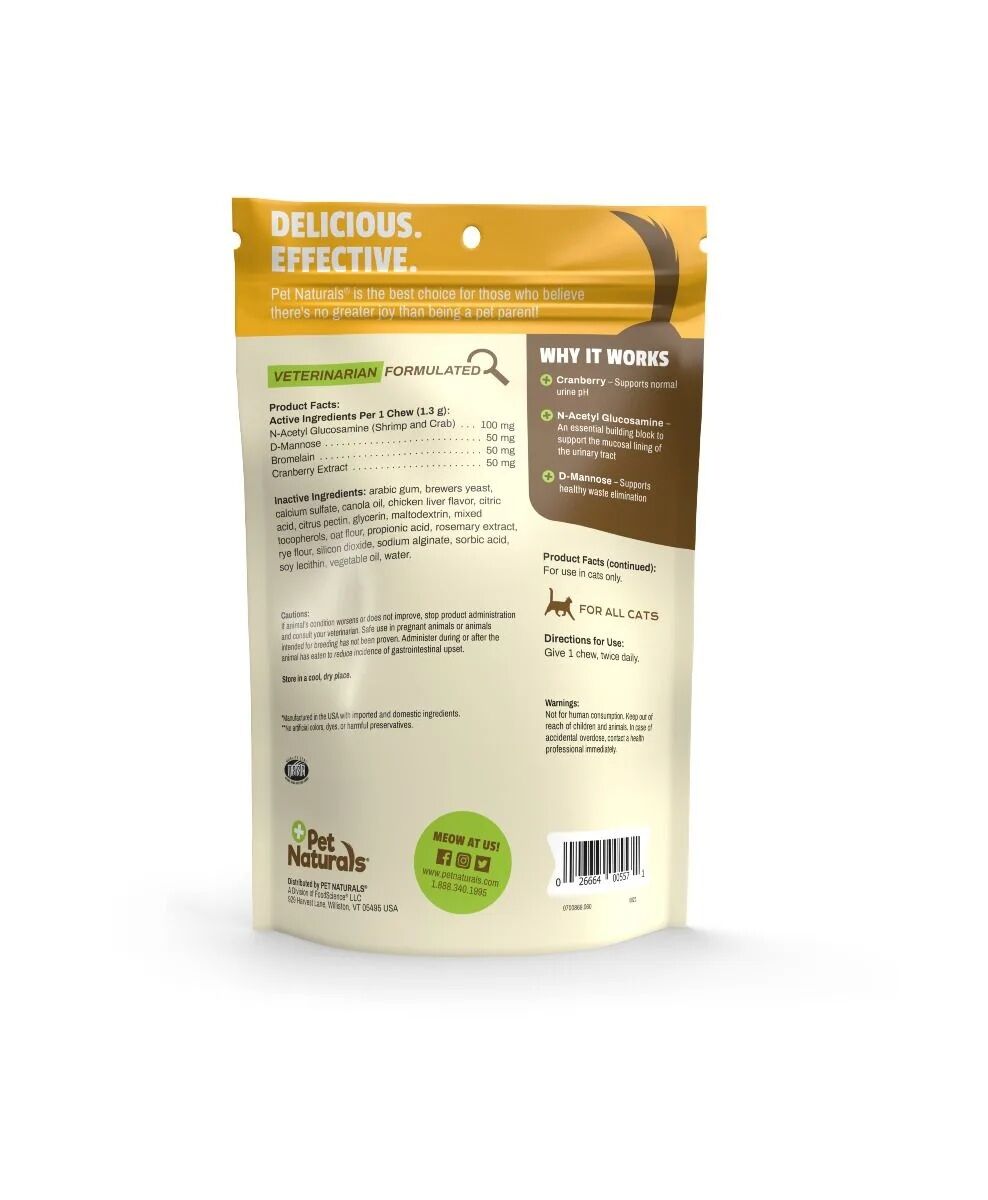 Pet Naturals UT Support For Cats, 60-Ct