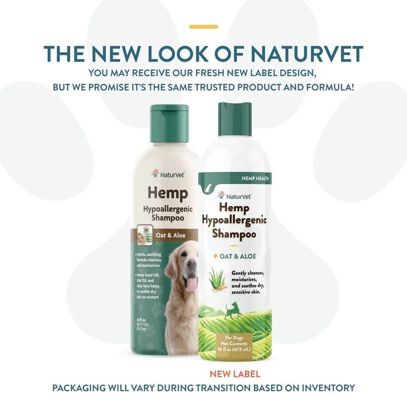 NaturVet Hemp Hypoallergenic Shampoo, 16-Oz