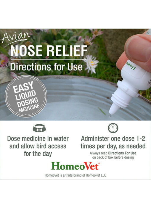 HomeoPet Avian Nose Relief, 15-mL